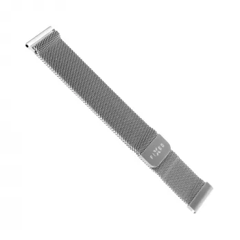 Μεταλλικό μπρασελέ mesh FIXED FIXMEST-22MM-SL — 22 mm, γρήγορο κούμπωμα, ασημί, ανοξείδωτο ατσάλι