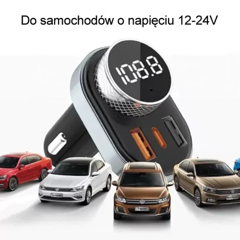 Ακουστικά hands-free Awei C-843 Bluetooth 5.0 με πομπό FM, θύρες USB και USB-C