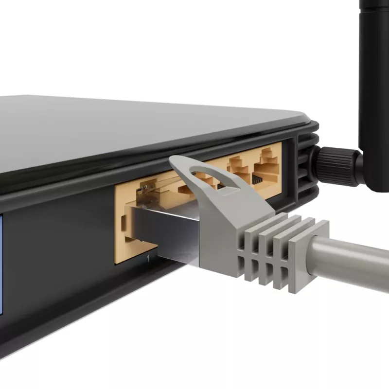 Καλώδιο Patch LAN Extralink Cat5e UTP 1 m, RJ-45 σε RJ-45, γκρι