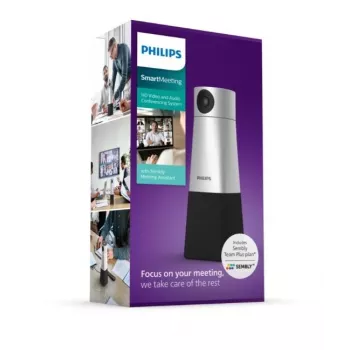 Philips PSE0550 SmartMeeting φορητή κάμερα βιντεοδιάσκεψης 4K με ενσωματωμένο μικρόφωνο, 30 fps, USB, μαύρη/ασημί