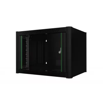 Επιτοίχιο rack LOGON RWM06U45BL 6U μαύρο κλειδαριά ασφαλείας διαχείριση καλωδίων