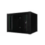Επιτοίχιο rack LOGON RWM06U45BL 6U μαύρο κλειδαριά ασφαλείας διαχείριση καλωδίων