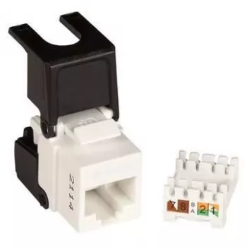 Ethernet Cat6 μη θωρακισμένο Flip Jack Lanview LVN128143 — φορέας μονάδας Keystone RJ45