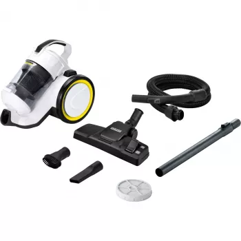 Σκούπα με κάδο Karcher VC 3 — σκούπα στεγνού καθαρισμού για το σπίτι, 700 W, 0,9 L χωρίς σακούλα, HEPA 13, τηλεσκοπικός σωλήνας, 1,5 m εύκαμπτος σωλήνας