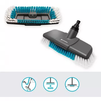Gardena | Cleansystem βούρτσα πλυσίματος για μεγαλύτερες, ανθεκτικές σε γρατσουνιές επιφάνειες, σκληρή | 18816-20