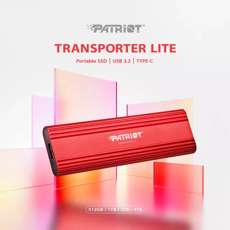 PATRIOT Transporter LT 512GB USB3.2 Type-C SSD 1000 MB/s Αλουμινίου - Solid State Disk - 512 GB