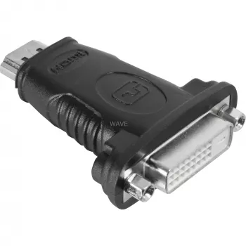 Wentronic Goobay Προσαρμογέας HDMI™ / DVI-D, Βύσμα HDMI Standard (Type A), Μαύρο – 19-pol. Βύσμα HDMI™>Υποδοχή DVI-D (24+1) (68098)