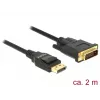 DeLOCK - Καλώδιο βίντεο - Single Link - DisplayPort (M) σε DVI-D (M) - DisplayPort 1,2a - 2,0m - παθητικό - Μαύρο (85313)