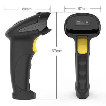 Ασύρματος σαρωτής barcode QOLTEC 50856 – 1D & 2D ασύρματη συσκευή χειρός, διεπαφή USB, θήκη ABS, 170×62×100 mm, 203 g