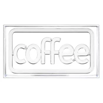 Neon LED Φωτεινή Πινακίδα ActiveJet AJE-NEON COFFEE, πολύχρωμη, USB 5V, επιτοίχια τοποθέτηση, πλαίσιο AS πλαστικό