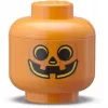 Κουτί αποθήκευσης Room Copenhagen LEGO Storage HEAD Pumpkin Mini Πορτοκαλί Μαύρο – συμπαγής οργανωτής παιχνιδιών και αξεσουάρ