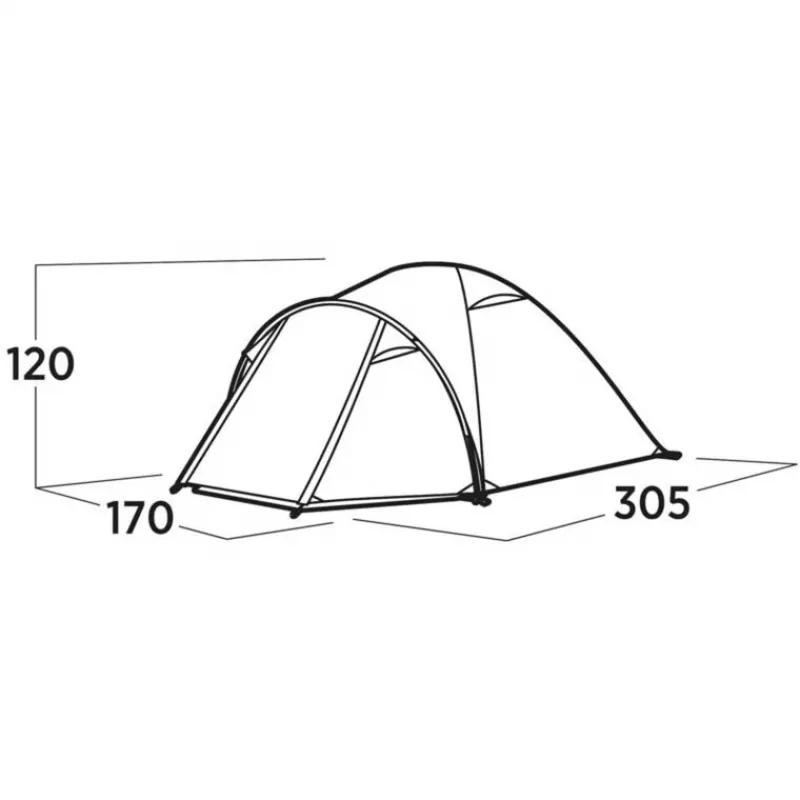 Easy Camp Setesdal 3 πράσινη τροφοσκηνοειδής/ιγκλού σκηνή