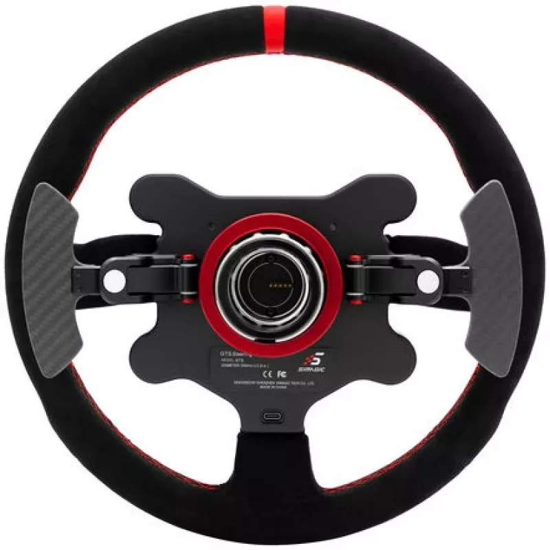 Simagic GTS Alcantara S202 — τιμόνι sim racing με επένδυση Alcantara, μοντέλο S202