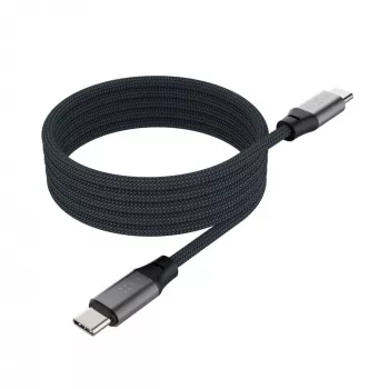 USB-C σε USB-C Μαγνητικό Πλεκτό Καλώδιο FIXED FIXDBM-CC12-GR, USB 2.0, 1,2 m, γκρι