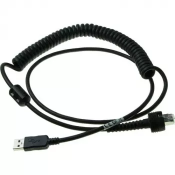 Datalogic - Καλώδιο USB - USB - IP67 - 2,4 m - σπειροειδές - για PowerScan PD9630-DC, PD9630-HP, PD9630-SR, PM9600