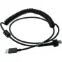 Datalogic - Καλώδιο USB - USB - IP67 - 2,4 m - σπειροειδές - για PowerScan PD9630-DC, PD9630-HP, PD9630-SR, PM9600