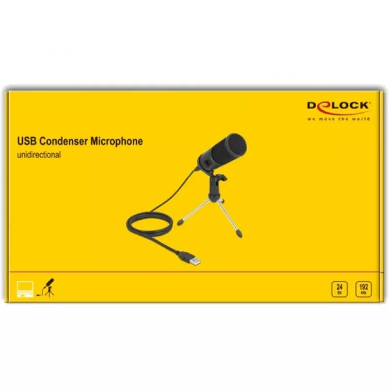 Delock - Μικρόφωνο - USB - Μαύρο (66832)