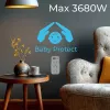 Πολύπριζο MACLEAN MCE248 F/W — 3 πρίζες AC (1×16A, 2×6A) + 4×USB (2×A, 2×C PD 20W), βύσμα EU, λευκό