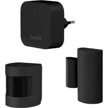 Ανιχνευτής κίνησης Hombli HBSP-0100 Αισθητήρας παθητικού υπέρυθρου (PIR) Ασύρματος Μαύρο, γωνία ανίχνευσης 120°, εμβέλεια 8 m, με μπαταρία
