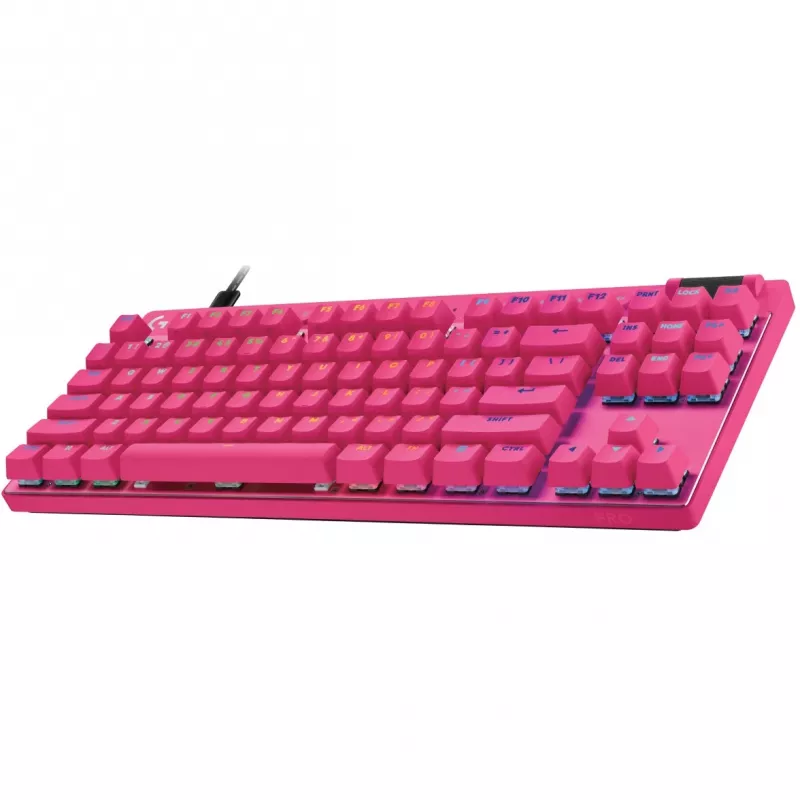 Πληκτρολόγιο Logitech G PRO X TKL RAPID Gaming USB QWERTY ροζ Tenkeyless
