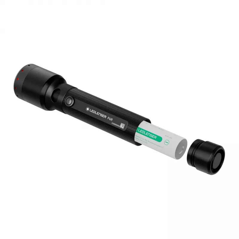 Ledlenser P6R μαύρος φακός χειρός LED