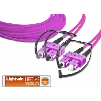 Lightwin Υψηλής ποιότητας Duplex Καλώδιο patch LWL, MM OM4, SC - SC Καλώδιο patch LWL (LDP-50 SC-SC 5.0 OM4)