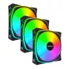 MONTECH AX120 PRO μαύρο 120mm ARGB συσκευασία 3 τεμ.