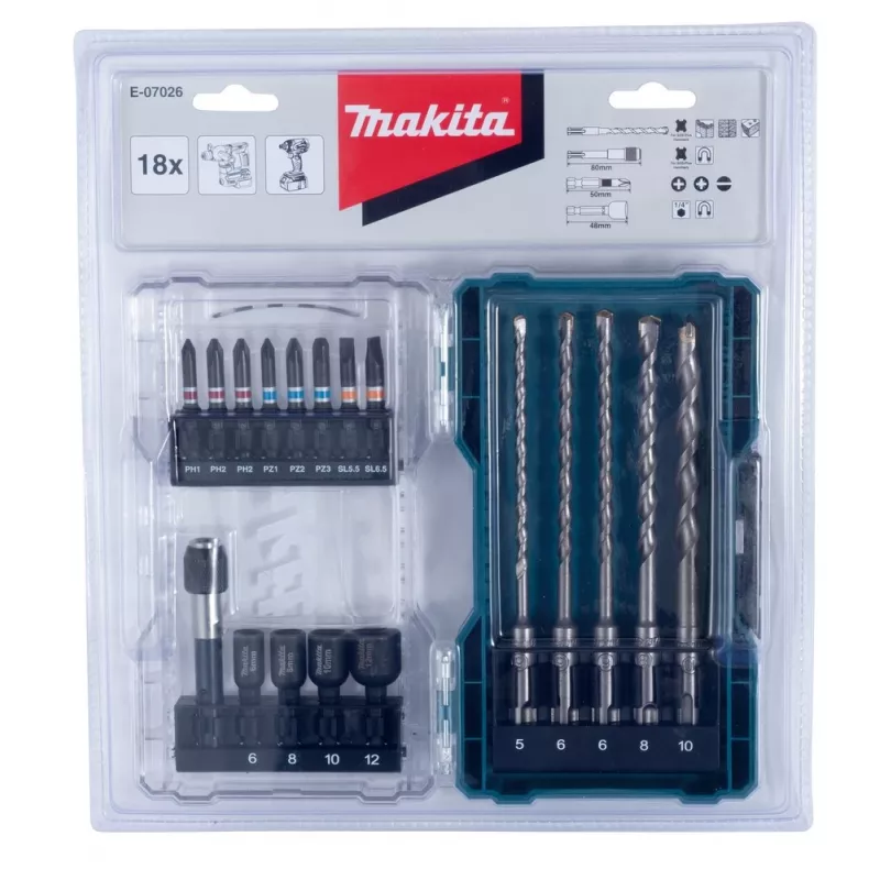 Σετ μυτών κατσαβιδιού Makita E-07026 18 τεμ.