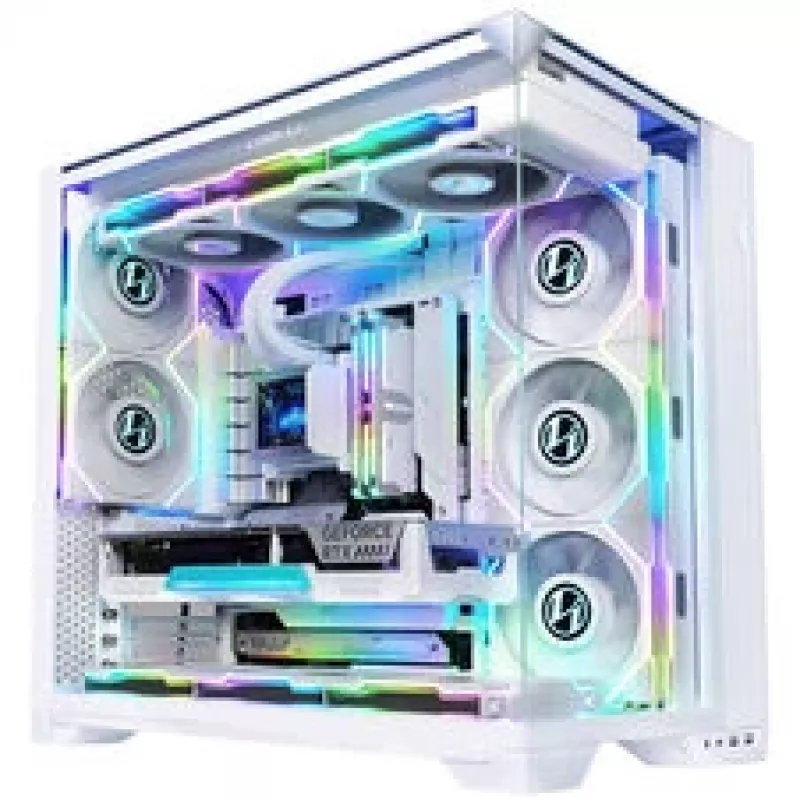 Lian Li O11 Vision Compact Κουτί Bundle + HydroShift II LCD-S 360TL AiO - Λευκό
