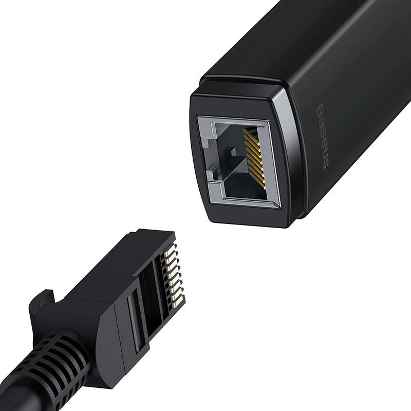Προσαρμογέας δικτύου Baseus Lite Series USB-C σε RJ45 (μαύρο)