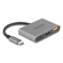 DeLOCK 61071 Προσαρμογέας καλωδίου βίντεο 0,1 m USB Type-C USB Type-C USB Type-A HDMI γκρι