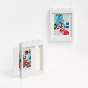 LEGO Κορνίζα PICTURE FRAME, (Π)191 x (Υ)268 mm, λευκό από πλαστικό ABS, με 4 θηλές, στοιβαζόμενη, κατάλληλη για - 1 τεμ.