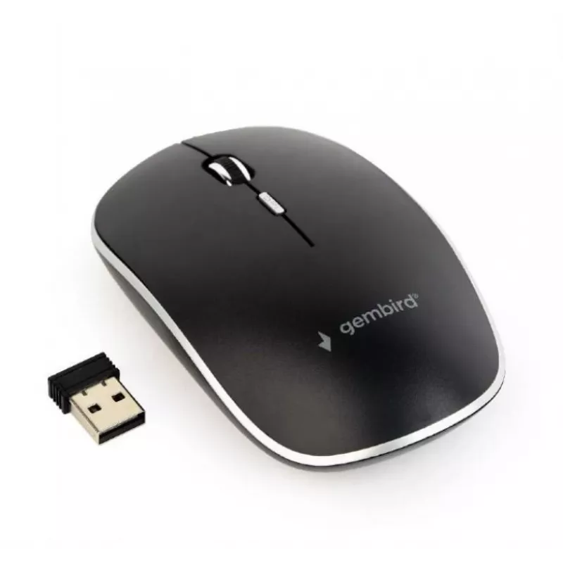 Ποντίκι USB OPTICAL WRL Μαύρο/SILENT MUSW-4BS-01 GEMBIRD