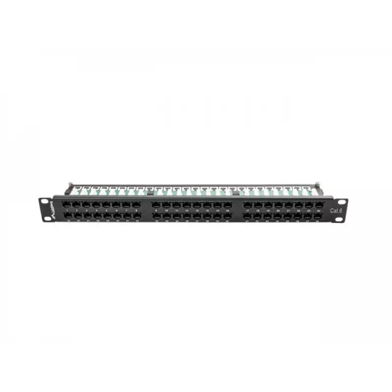 Lanberg PPU6-1048-B - Patch panel - 1U - 19 ίντσες