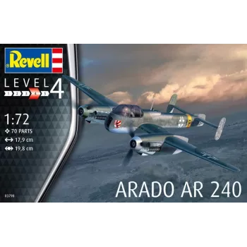 Πλαστικό μοντέλο συναρμολόγησης REVELL Arado AR-240 Κλίμακα 1:72 — Μοντέλο αεροπλάνου