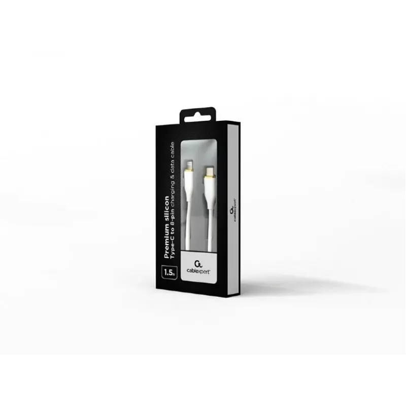 Gembird CC-USB2S-CM8PM-1.5M-W καλώδιο USB-C σε 8-Pin Lightning, 1,5 m, λευκό
