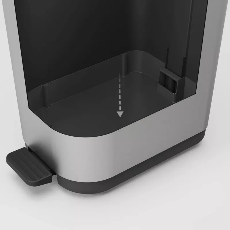 ROTHO Ribo Silver - Κάδος με πεντάλ – 35l