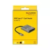 Αναγνώστης καρτών DeLOCK 91741 USB 3.2 Gen 1 Type-C μαύρο γκρι