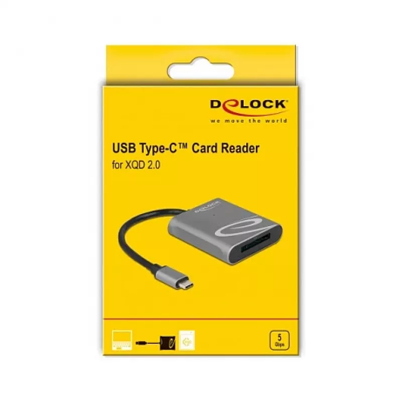Αναγνώστης καρτών DeLOCK 91741 USB 3.2 Gen 1 Type-C μαύρο γκρι