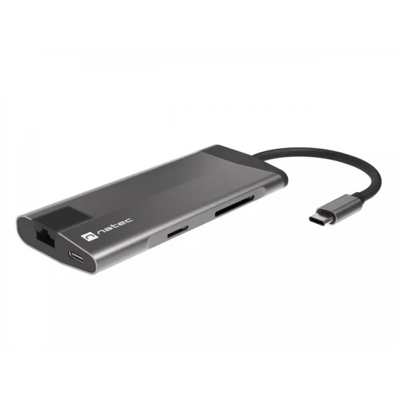 NATEC Fowler Plus USB Type-C μαύρο γκρι MicroSD SD hub