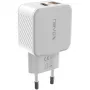 nevox USB PD Type C + USB QC 3.0 Φορτιστής 30 Watt Λευκό (2009)