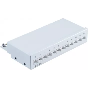 Patch Panel 1U ShiverPeaks BS75077 RJ-45 Cat6a Γκρι Μέταλλο