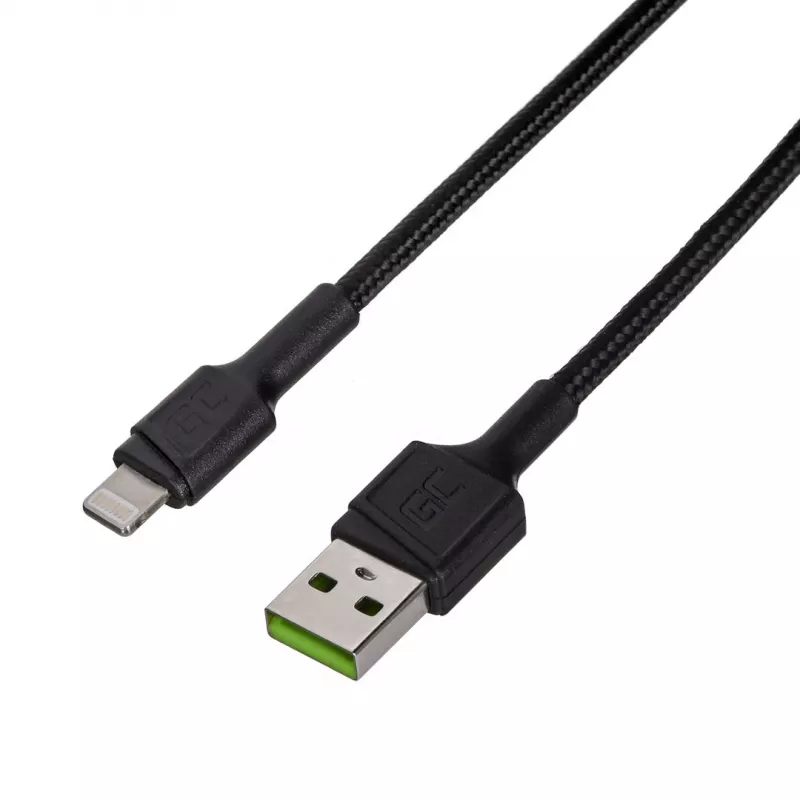 Green Cell KABGC24 Καλώδιο Lightning 0.3 m μαύρο