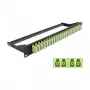 DeLOCK 43404 Patchpanel 1U οπτικής ίνας LC πράσινο τοποθέτηση σε rack