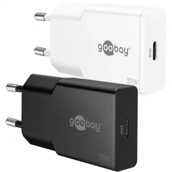 Goobay USB-C™ PD GaN γρήγορος φορτιστής λεπτός (30 W) μαύρο