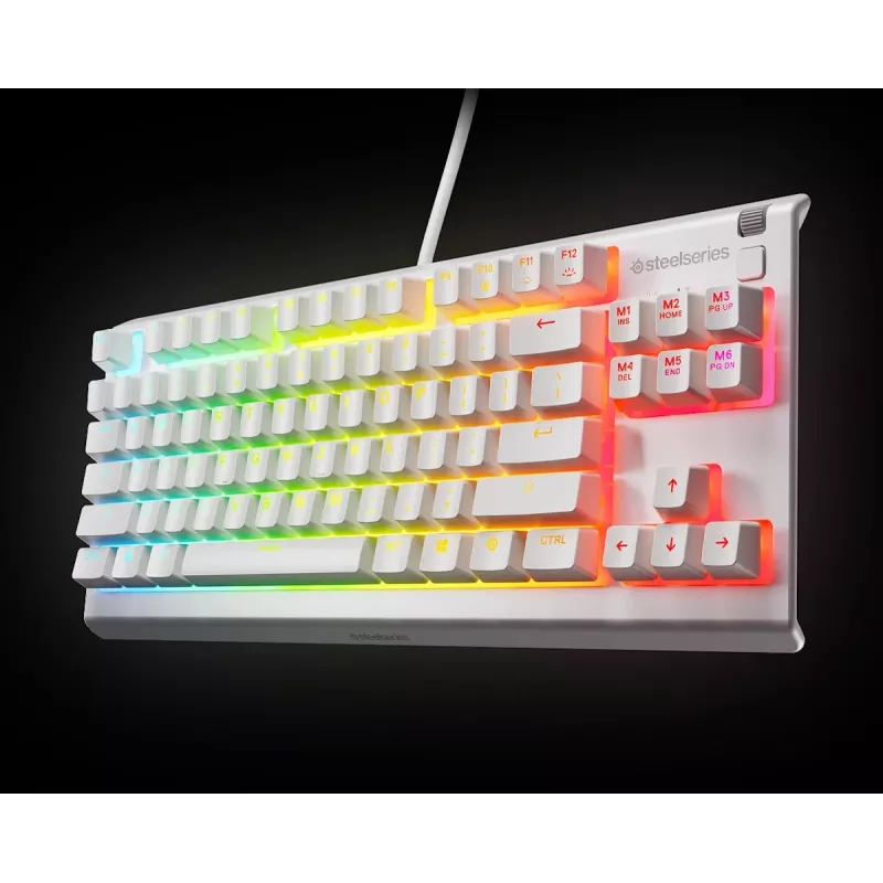 Πληκτρολόγιο SteelSeries Apex 3 TKL US, λευκό