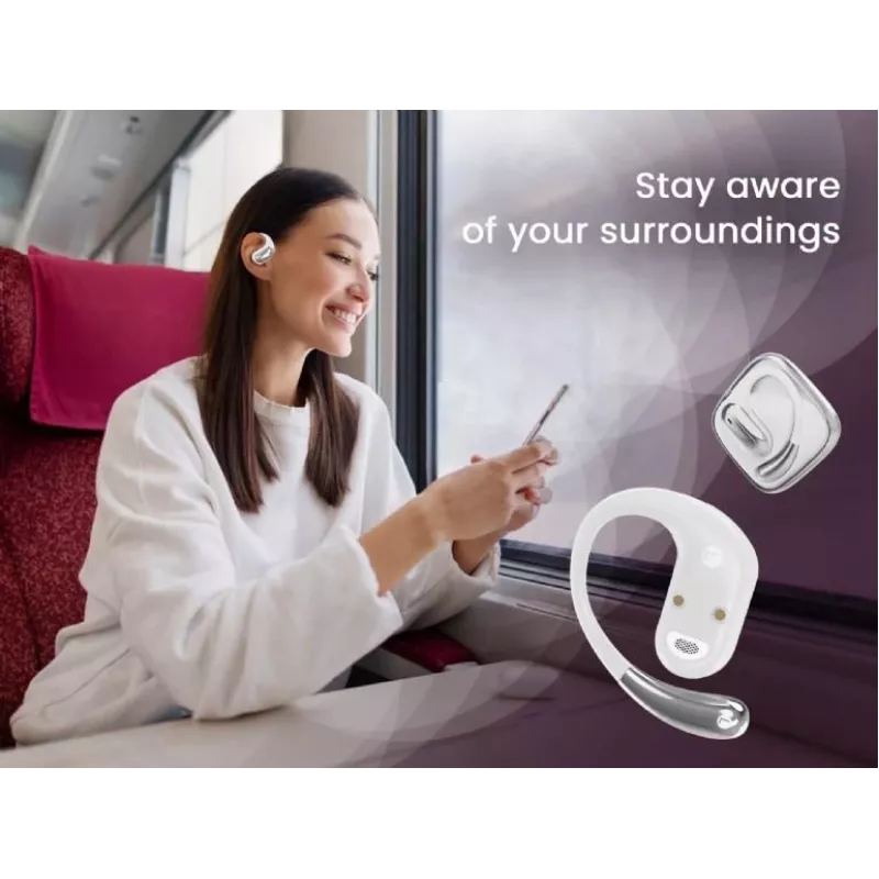 Gembird OWS-01-W ακουστικά Bluetooth TWS open-ear, λευκά