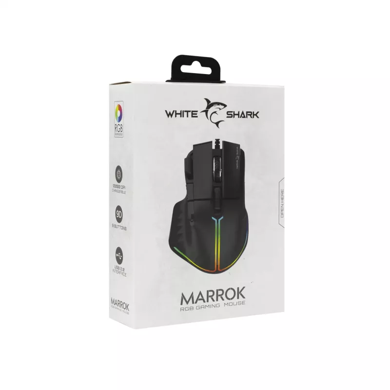 Ποντίκι White Shark MARROK μαύρο USB Type-A