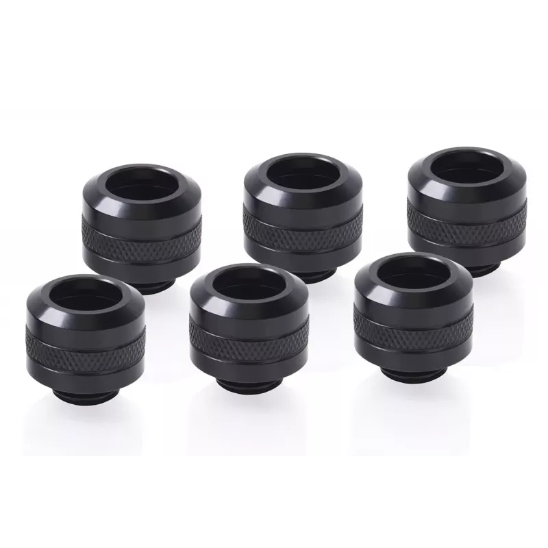 Alphacool Eiszapfen Pro 17475 σύνδεσμος HardTube 13 mm G1/4, συσκευασία 6 τεμαχίων, ορείχαλκος, 20 mm, 2,2 cm, μαύρος