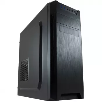 LC Power Classic 7040B - MDT - ATX - χωρίς τροφοδοτικό - Μαύρο, βουρτσισμένο αλουμίνιο / Μαύρο - USB/Audio